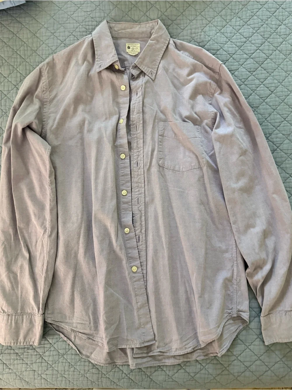 J. Crew Men's Light Lavender Casual Button-Down Shirt